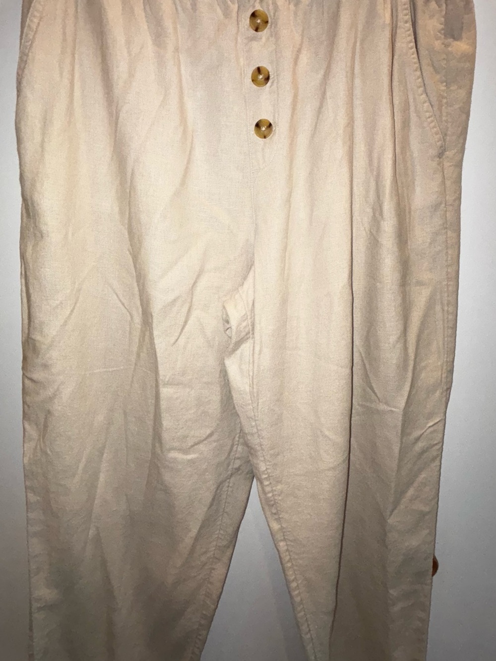 LOFT Beige Cropped Ankle Pants